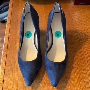 Navy suedes heels NWOT
